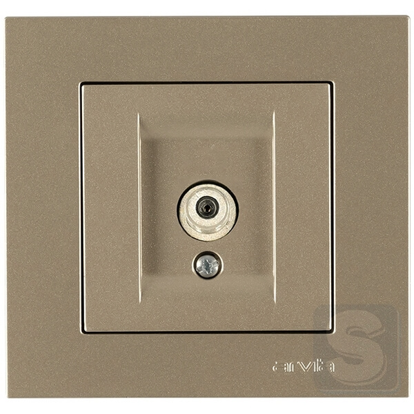 Розетка TV (SAT) прохідна Arvia Electric KAREN Титан (20 05 2000 287)